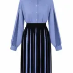 A shirt dress with a slit on the sleeves and a fringed belt IMG 2803 result