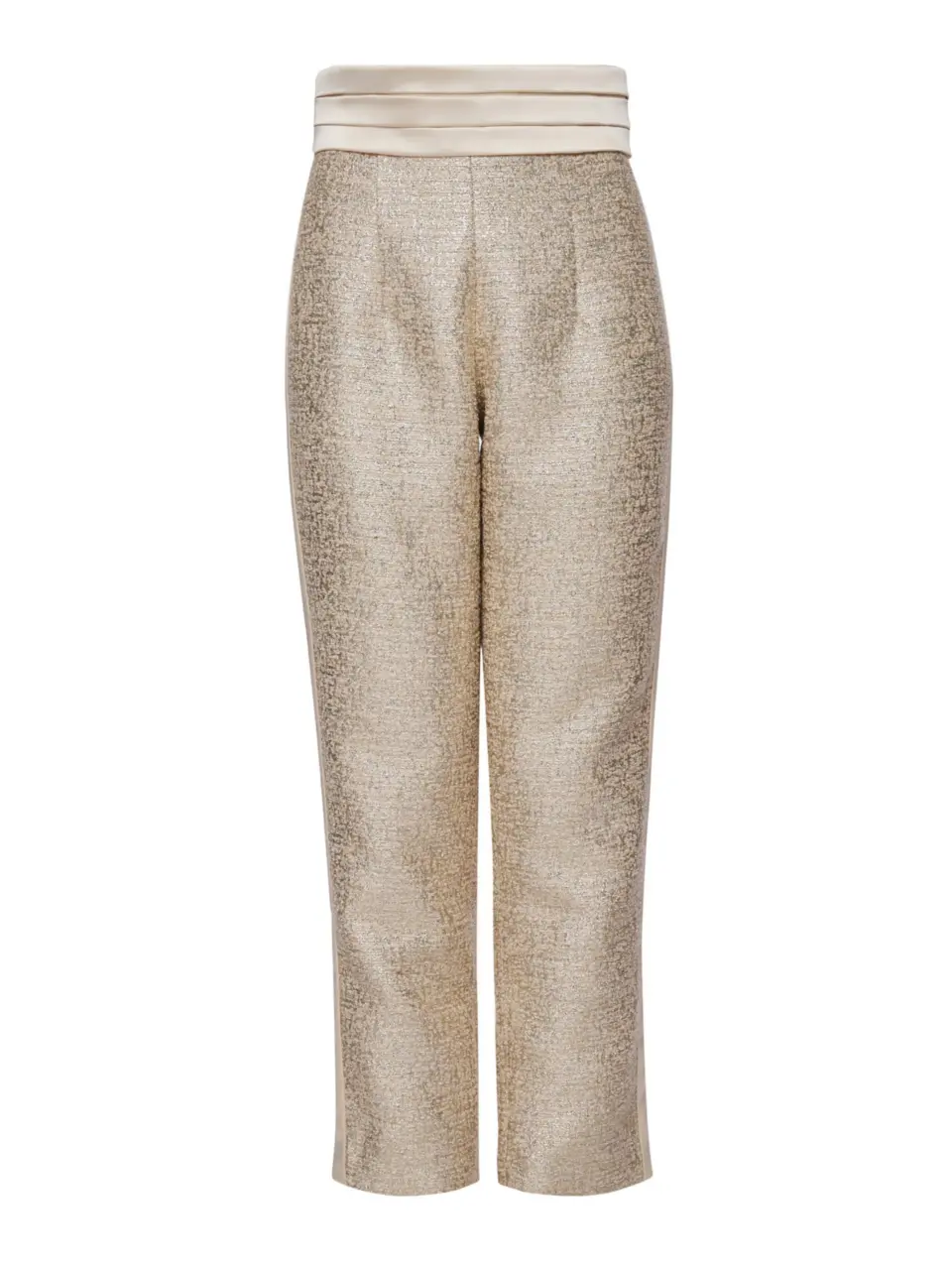 Tuxedo trousers in silk brocade
