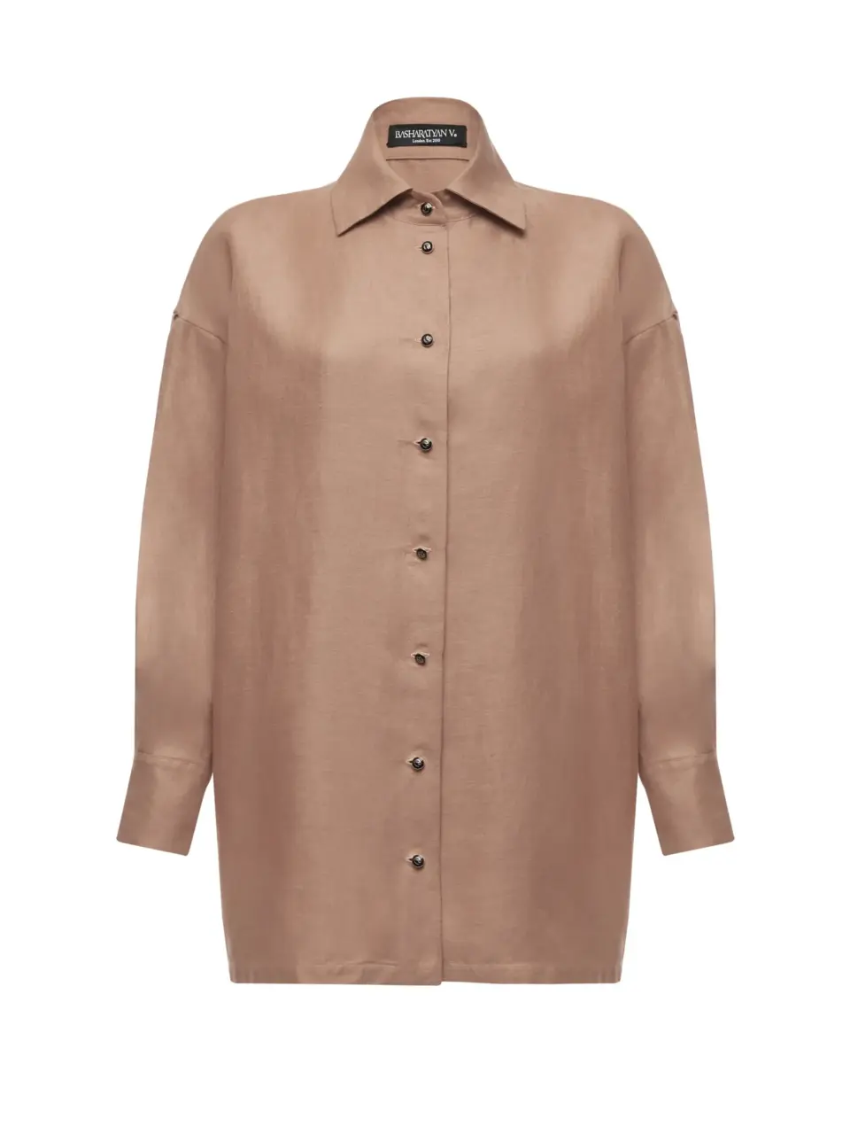 BV shirt with slits on sleeves in light italian linen