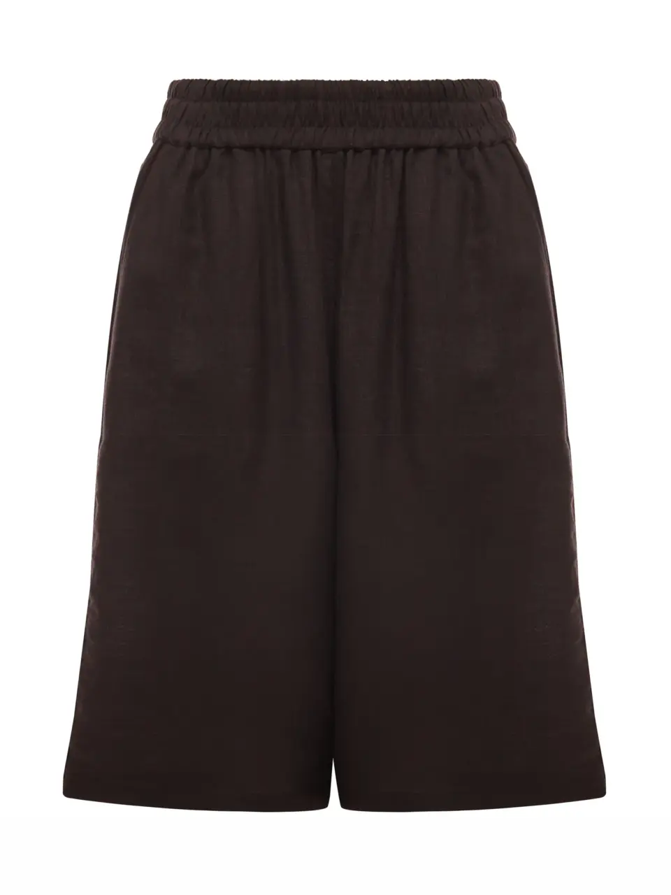 "City" shorts in light italian linen - Small, Black