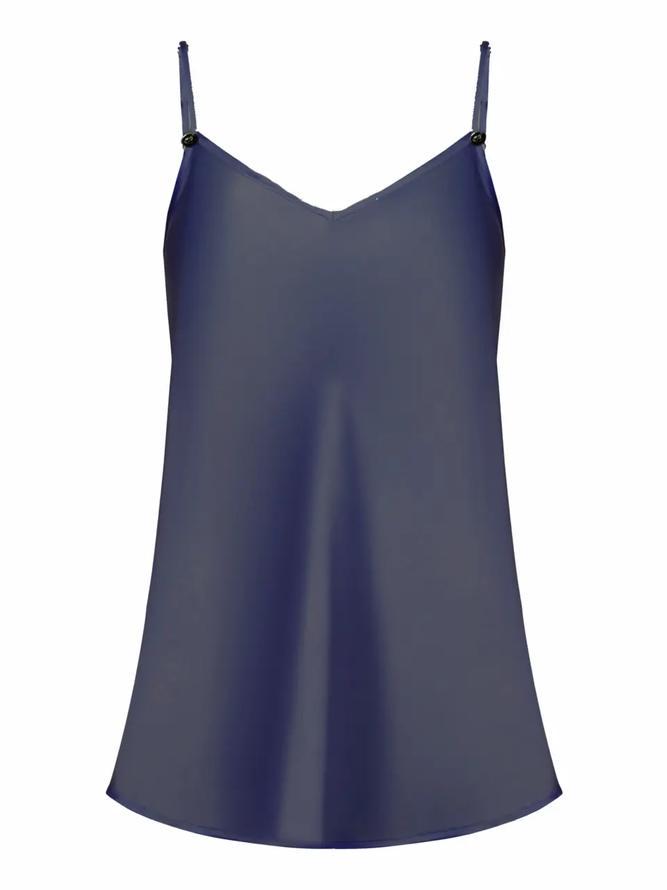 Darkblue Silk top with straps - Small, Darkblue