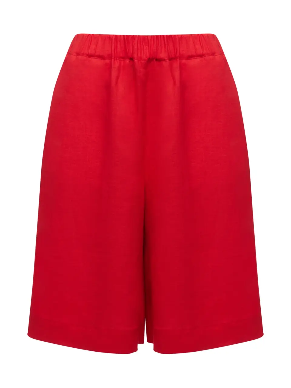 "City" shorts in light italian linen - Small, Red