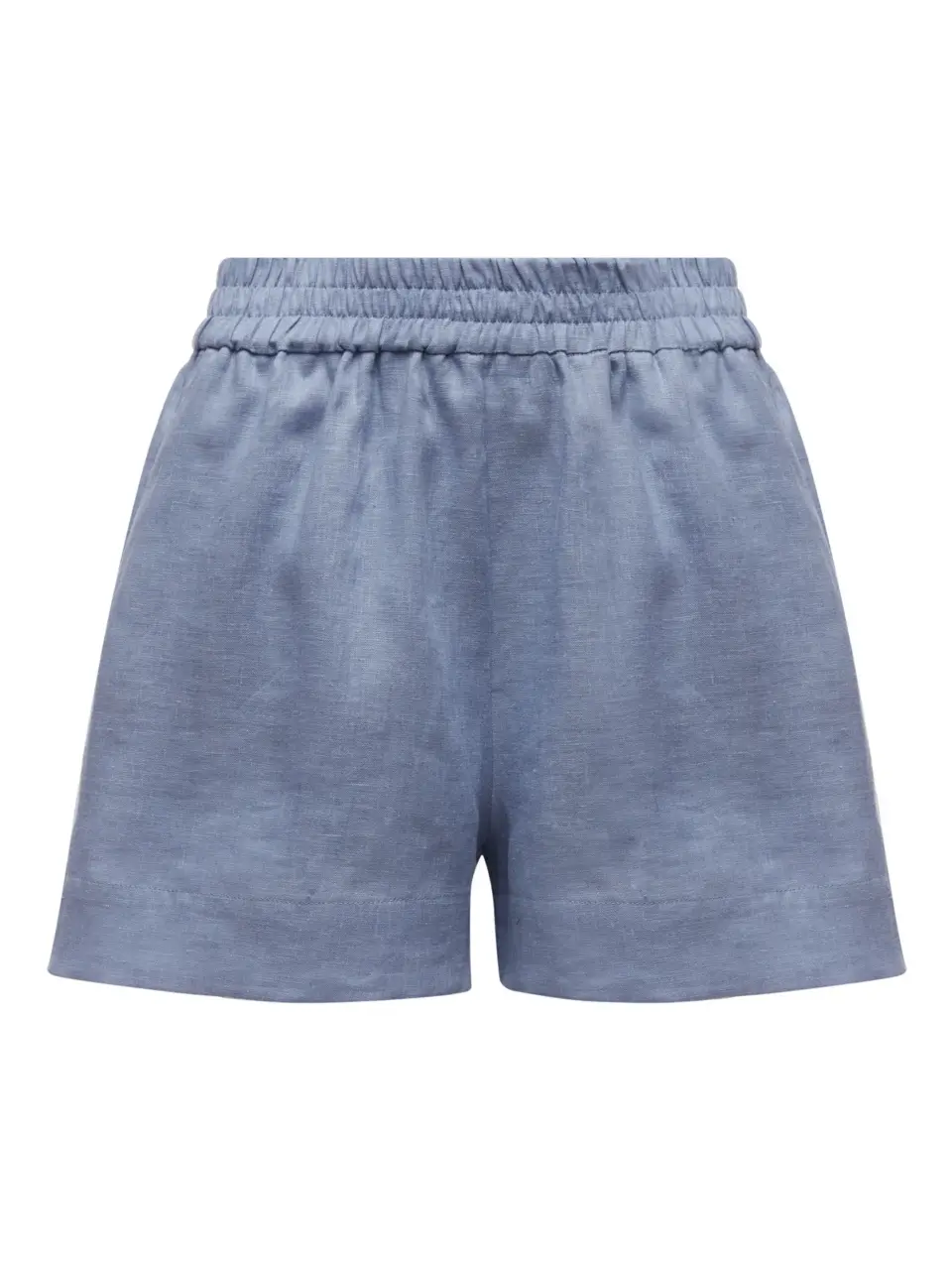 Blue Mini shorts in light italian linen - Blue, Small