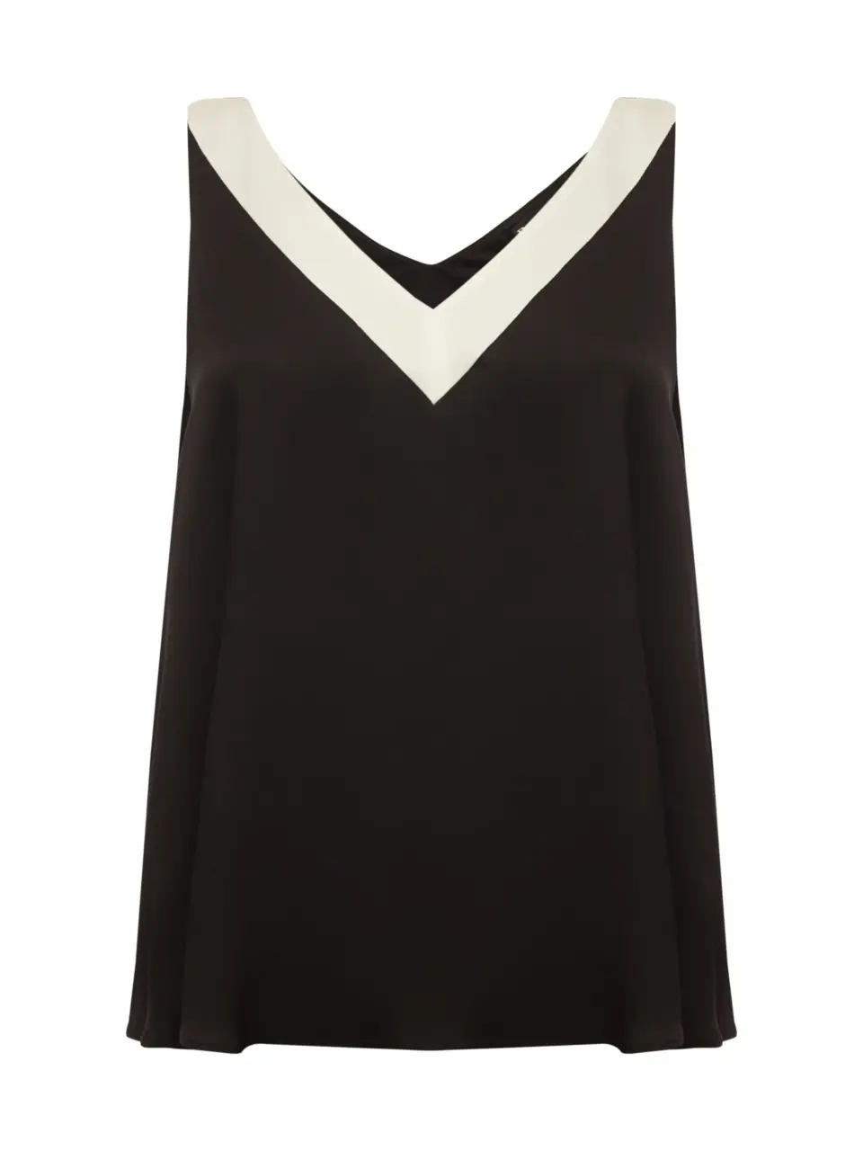 V-neck top in silk viscose