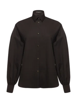 Shirt with voluminous sleeves - 44 (S), Black