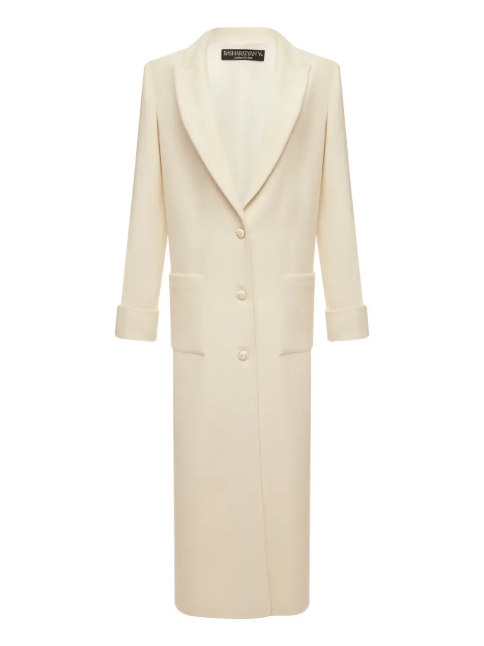 Maxi coat in soft italian cashmere with silk lining