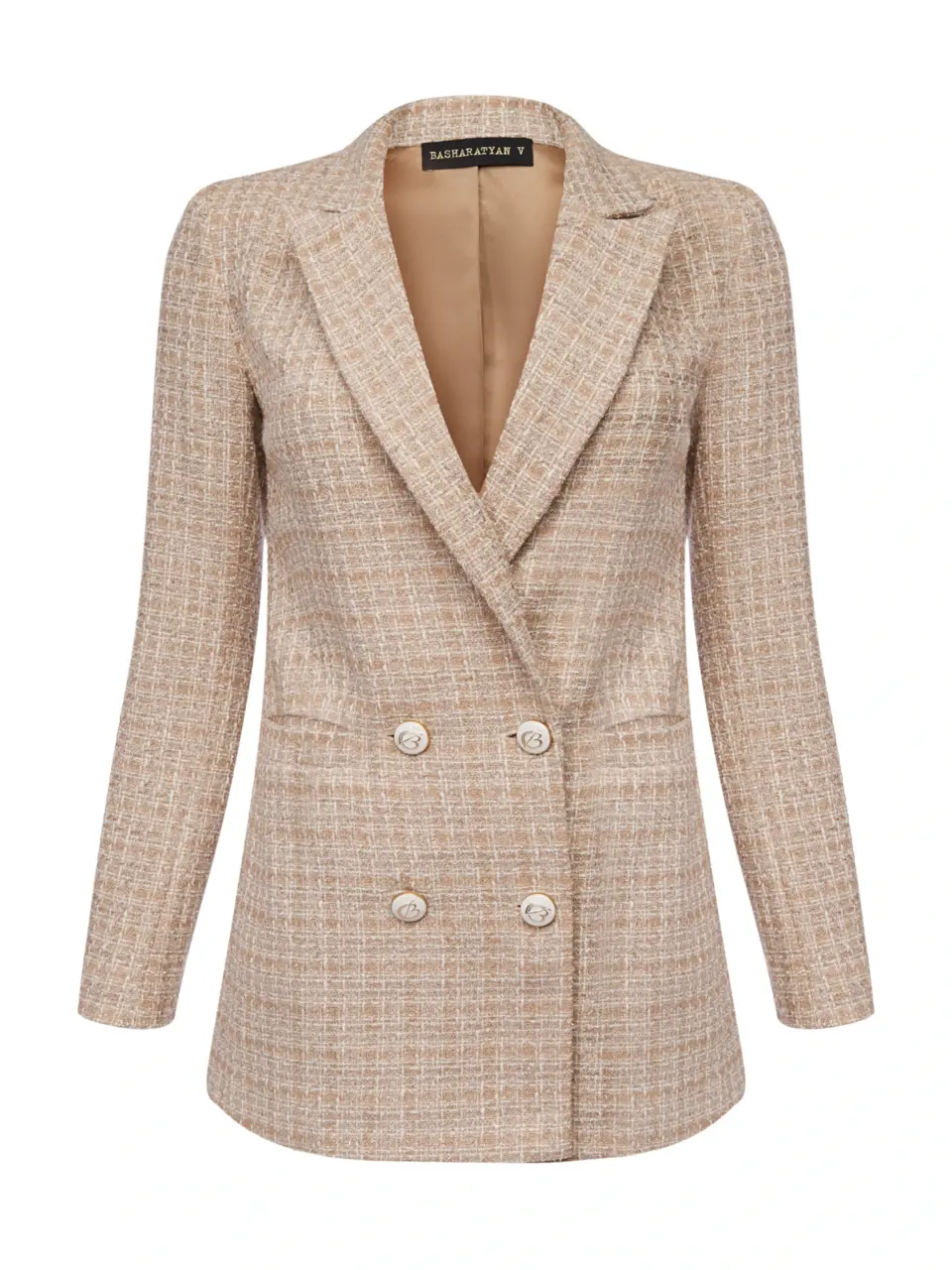 Tweed jacket with silk lining
