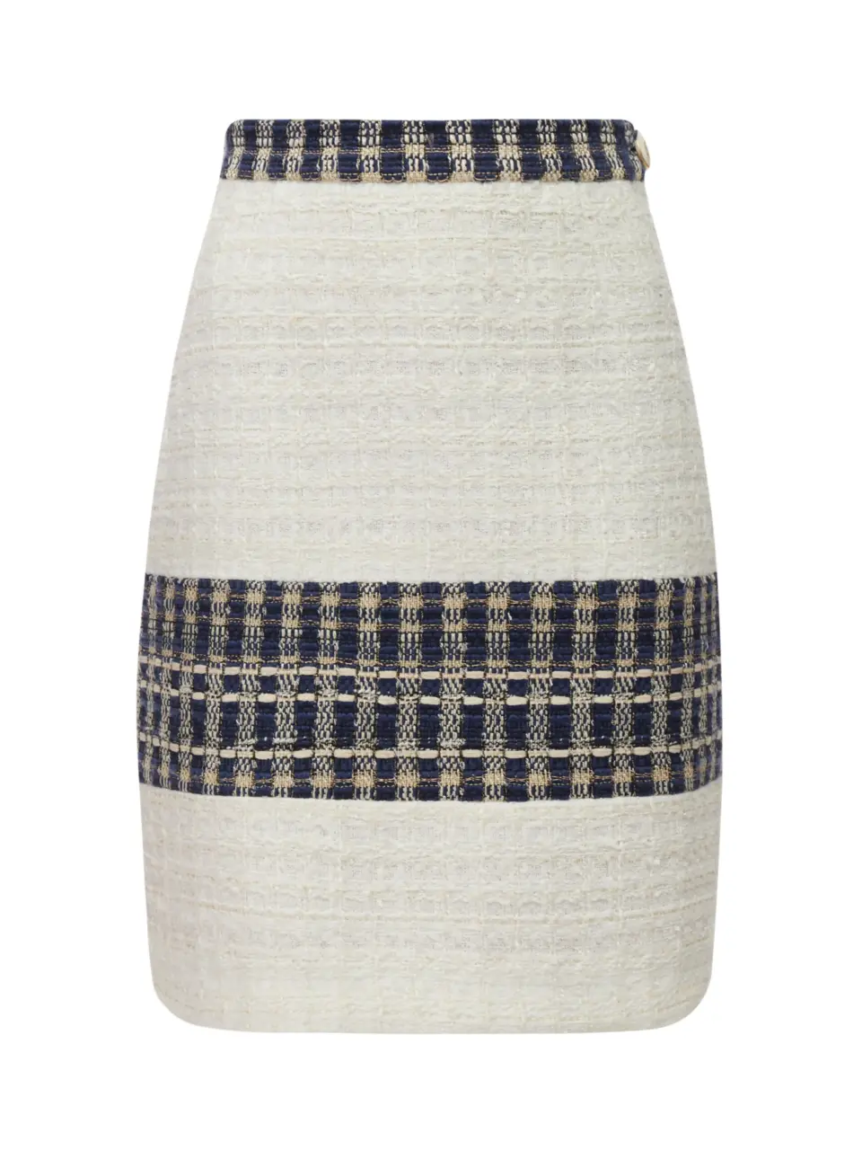 Tweed mini skirt with silk lining