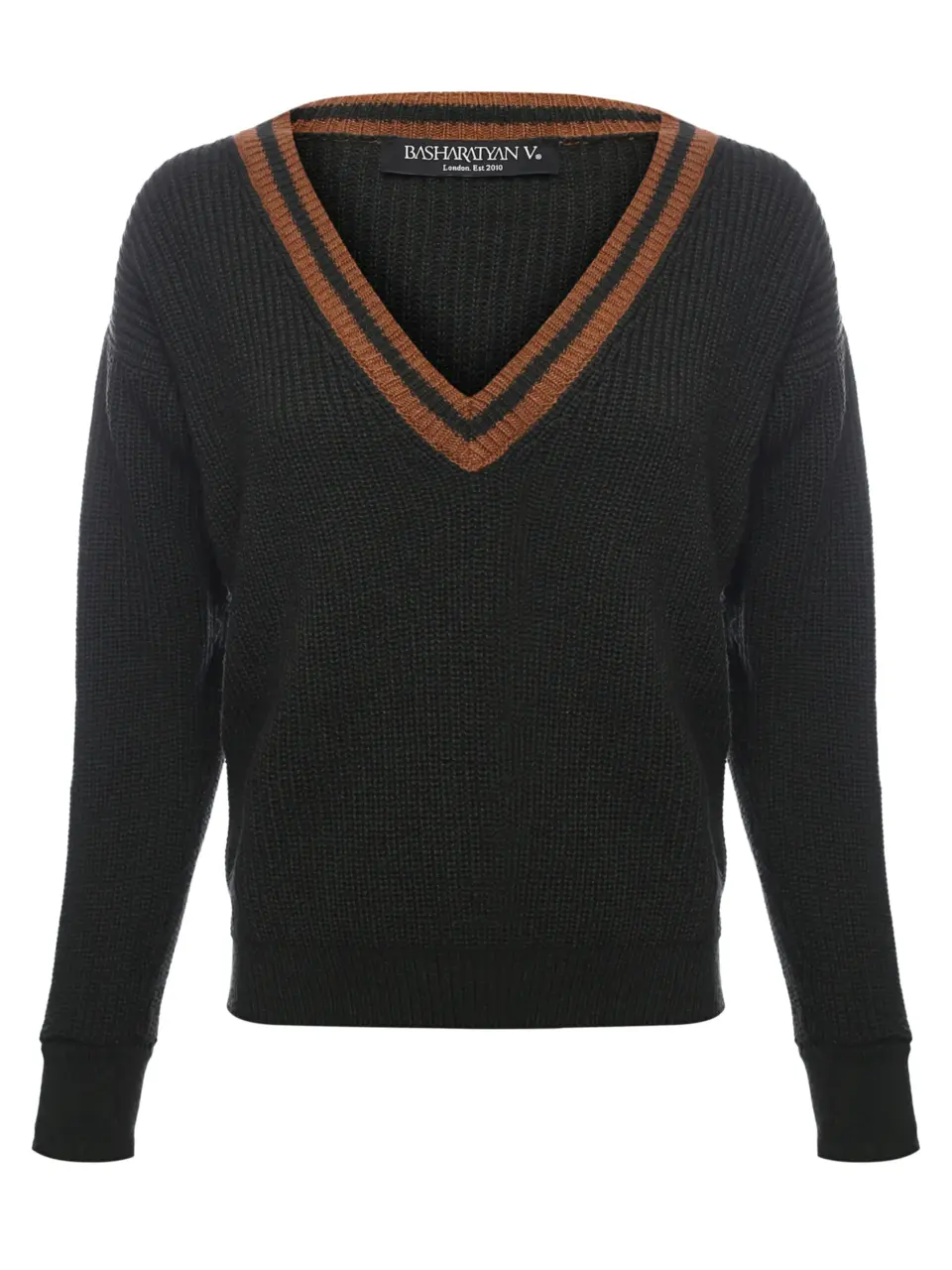 V-neck sweater with cuffs