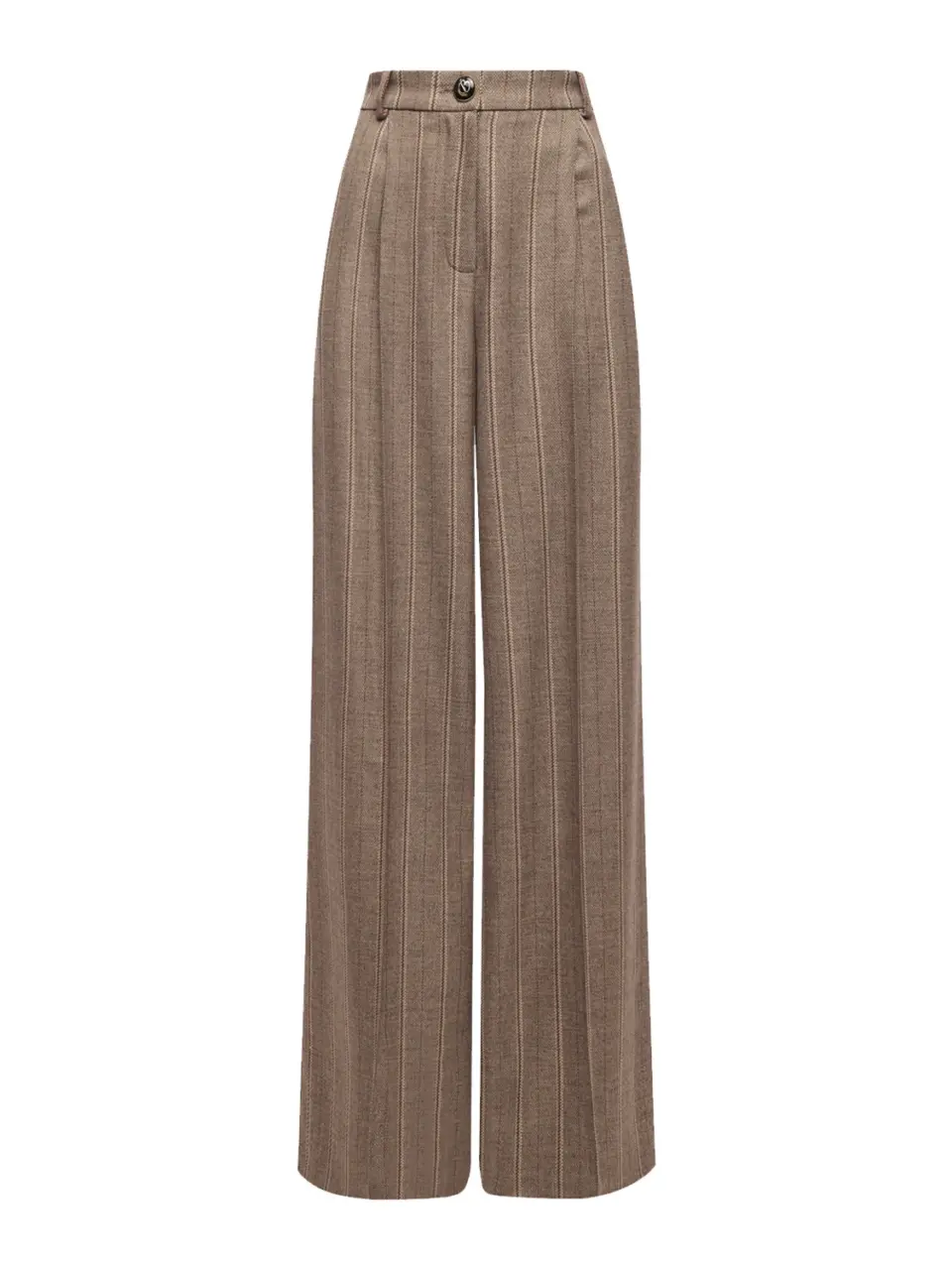 Semi-palazzo trousers in italian wool with tucks