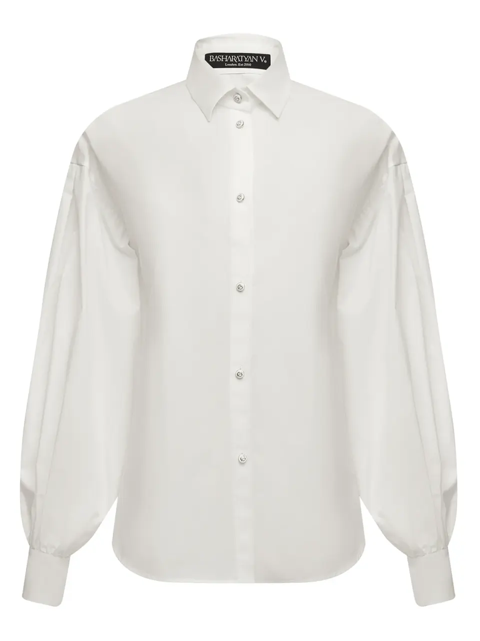 Shirt in italian crisp cotton with voluminous sleeves