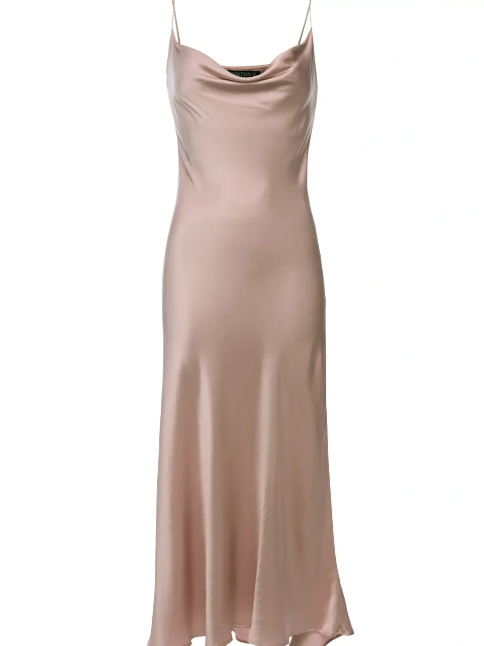 Bodycon dress cut on bias in italian silk viscose