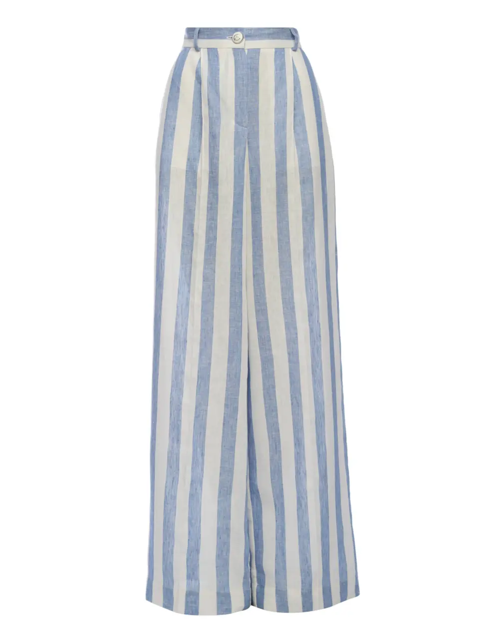 Semi-palazzo trousers in italian linen with tucks