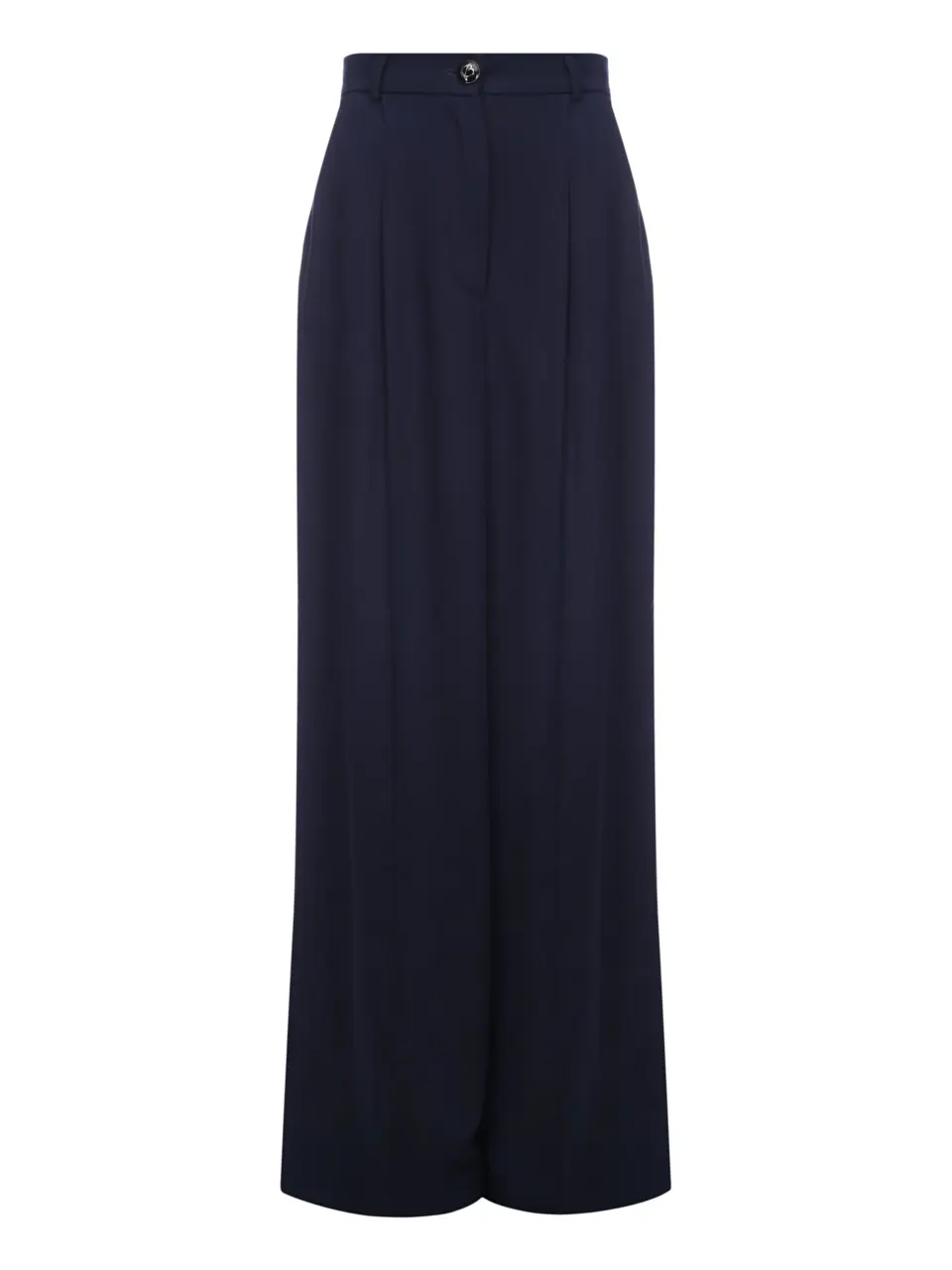 Semi-palazzo trousers in light italian viscose with tucks
