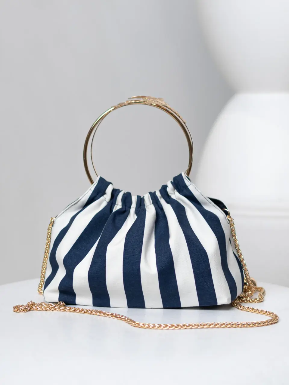 Wristlet clutch with silk lining