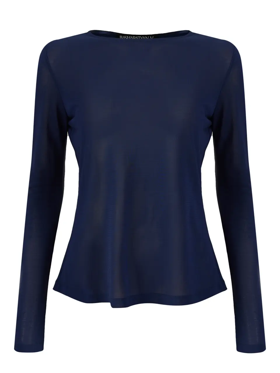 Darkblue Longsleeve in light italian viscose - Darkblue, Small