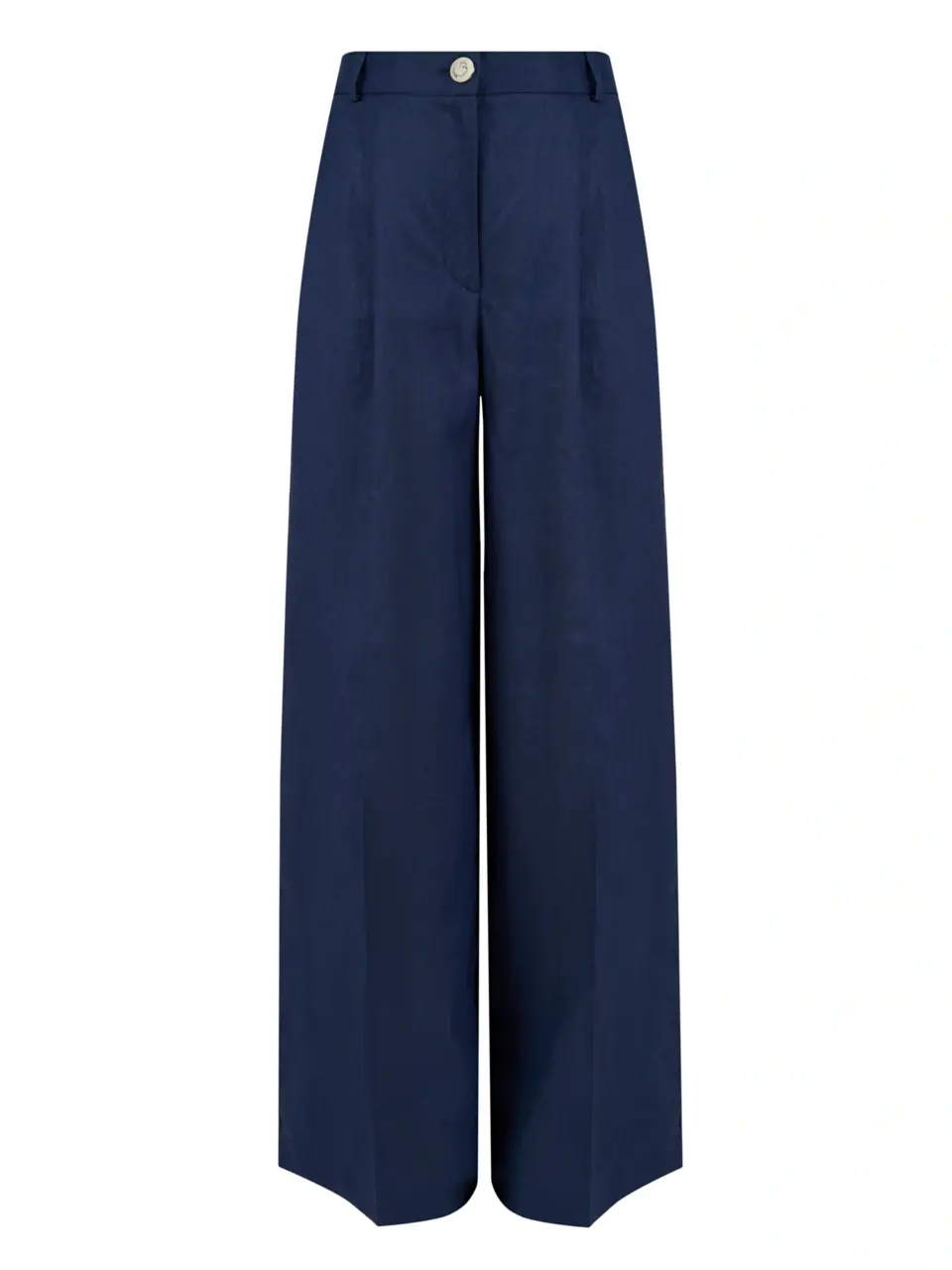 Semi-palazzo trousers in italian linen with tucks