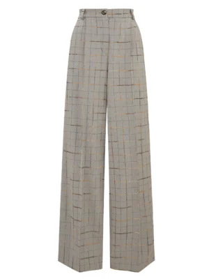 Semi-palazzo trousers with slits