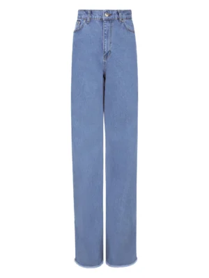 High-waisted jeans