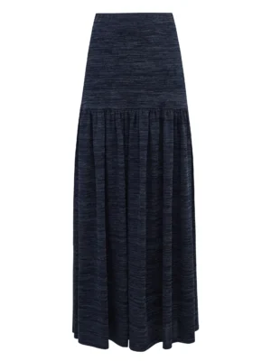 Flarred midi skirt in 1980s style