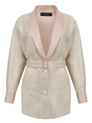 Классическая рубашка BV с шалевым воротником из итальянской парчи