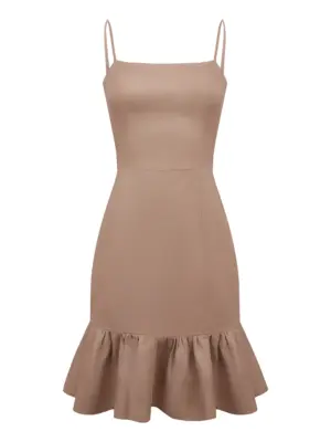 Платье мини с оборками