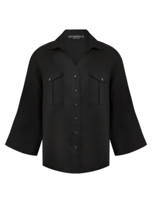 Рубашка в стиле "Сафари" с рукавом 3/4