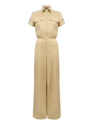 Комбинезон из натурального шёлка в стиле "Сафари"