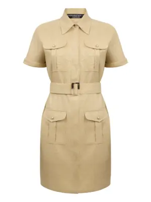 Платье-рубашка в стиле "Сафари" из натурального шёлка