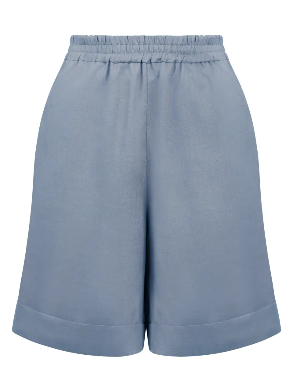 Blue "City" shorts in light italian linen - Blue, Small