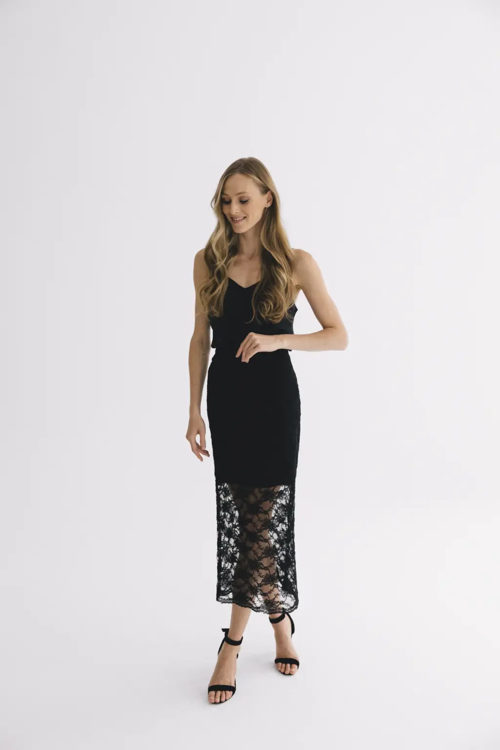 Midi skirt from delicate lace Basharatyan V SS26 dop BasharatyanV4781