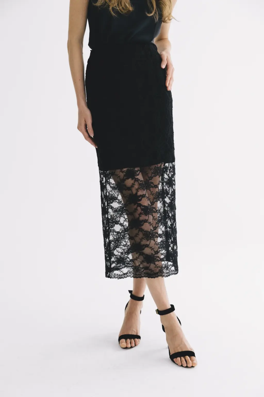 Midi skirt from delicate lace Basharatyan V SS26 dop BasharatyanV4837