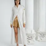 Classic BV maxi shirt with genuine python leather detailing Basharatyan V SS26 dop IMG 2919