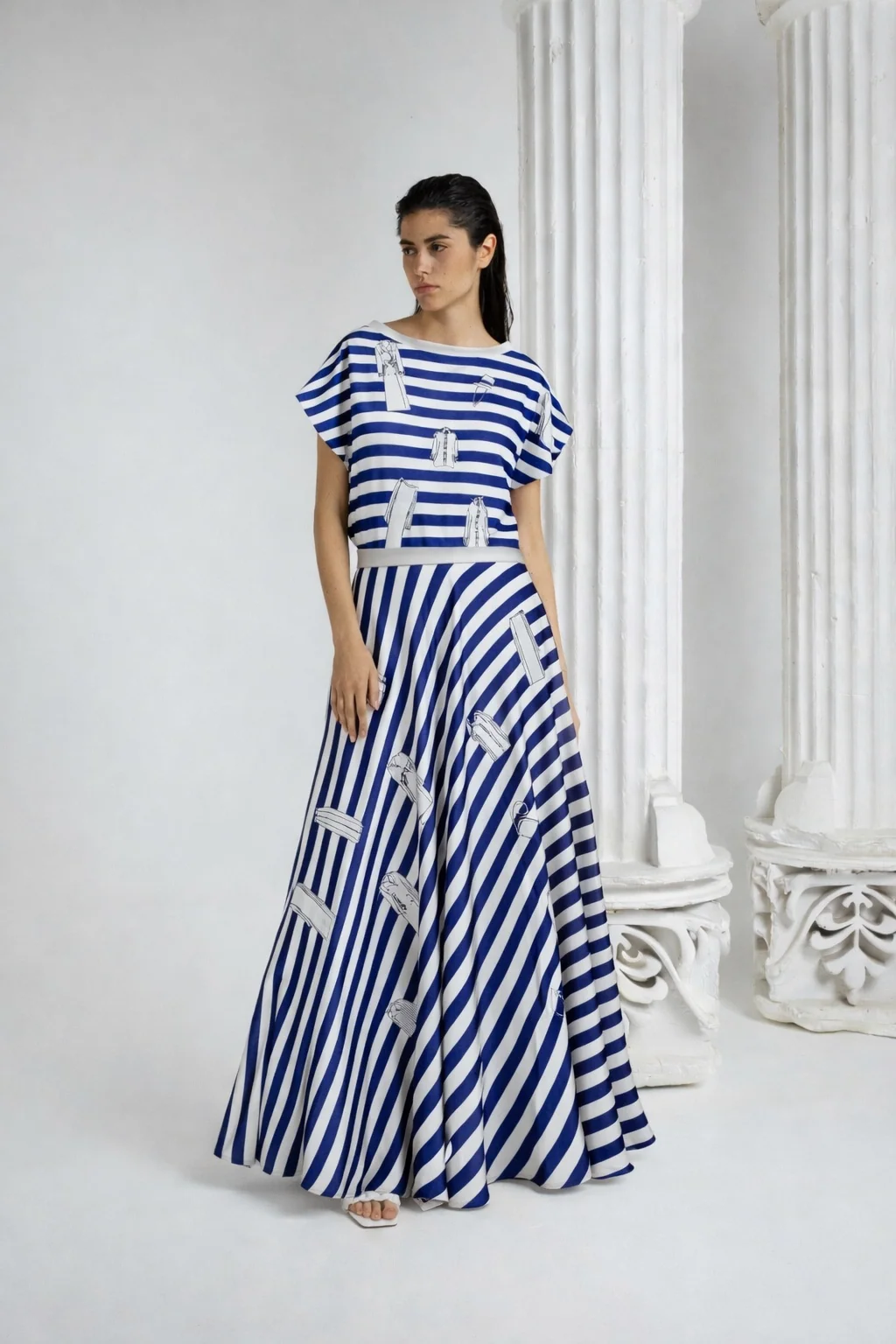 Dropped shoulder blouse in 100% silk produced exclusively for ‘Hedonism’ collection Basharatyan V SS26 dop IMG 3043