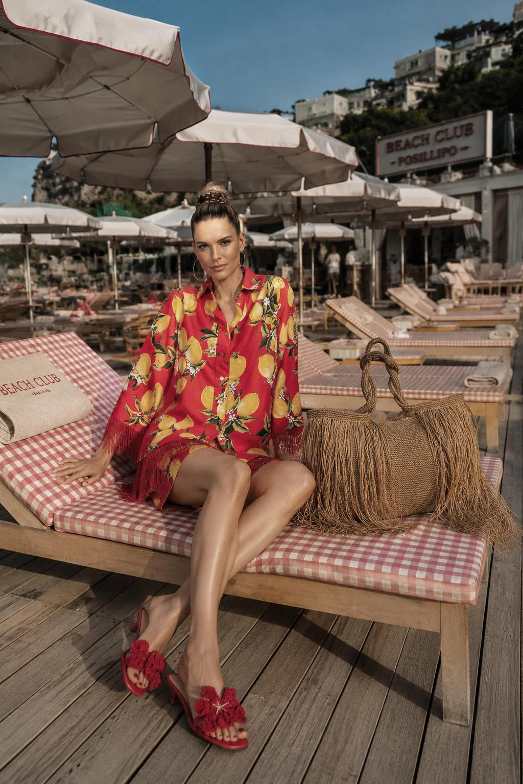 Shirt 3/4 sleeve Basharatyan V SS26 dop red lemons4