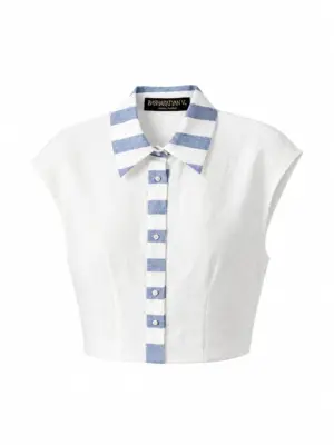 Cropped lined BV shirt
