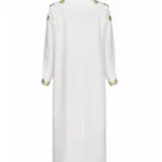 Classic BV maxi shirt with genuine python leather detailing Basharatyan V SS 26 BV maxi white back