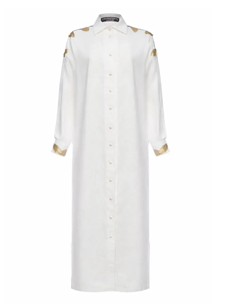 Classic BV maxi shirt with genuine python leather detailing