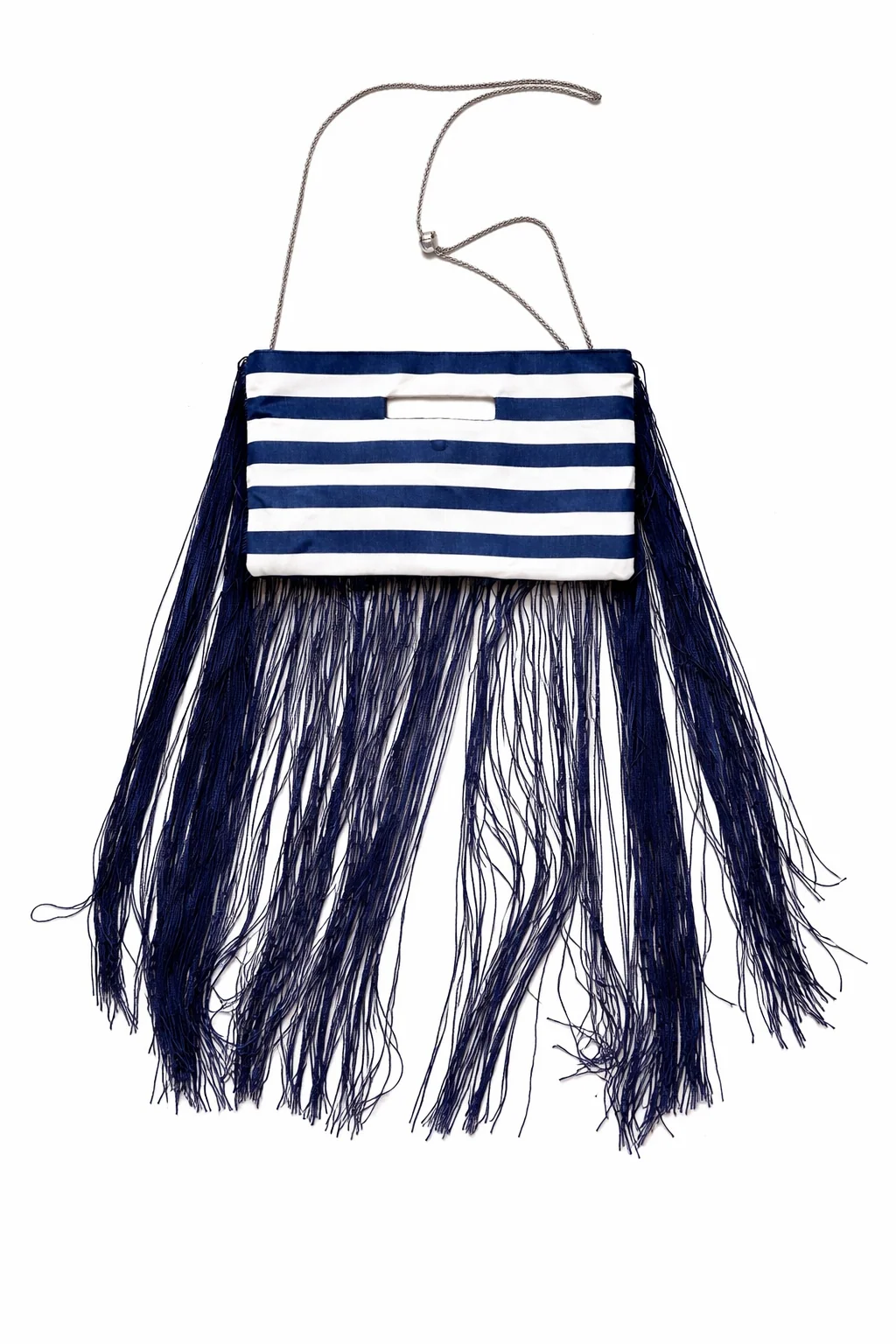Maxi clutch with fringe and detachable chain handle Basharatyan V SS 26 IMG 3311