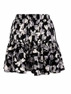 Mini skirt with flounce
