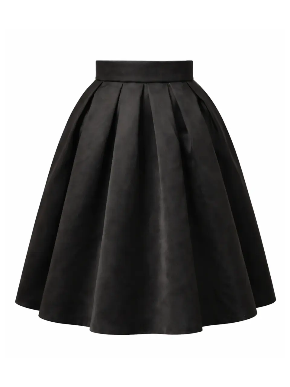 Midi skirt in thick italian silk