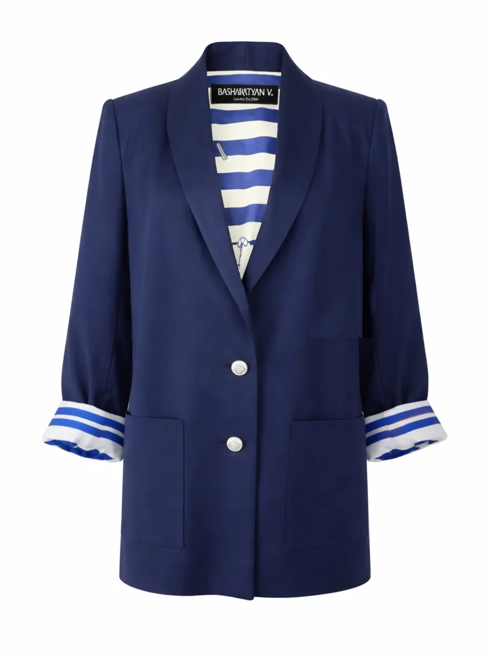 Classic BV jacket with silk lining in authentic 'Hedonism' print