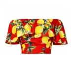 Top with a flounce Basharatyan V SS 26 red lemon top